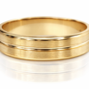 9ct Yellow Gold Gents Ring, 6mm Brushed Finish Wedding Band – Size X - F3639/6