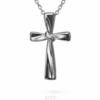 Sterling Silver Cross Pendant with Fine Cable Chain (11.50mm x 15.50mm) - XL070237B