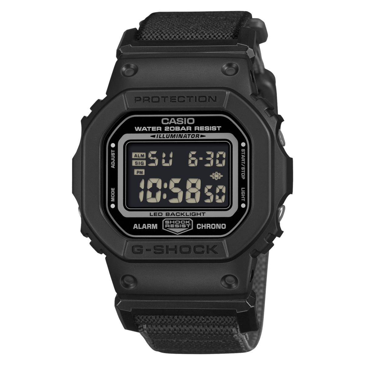 Casio G-Shock DW5600MNC-1D Digital Watch – Cloth Band, Shock Resistant, 200M Water Resistant  