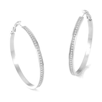 GUESS Color My Day Crystal Hoop Earrings Silver – JUBE02247JWRHT  