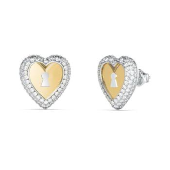 GUESS Crystal Heart Logo Stud Earrings Gold Tone – JUBE06062JWYGRHT/U  