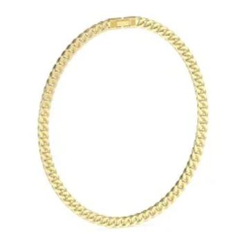 GUESS Diamond Cut 6mm Chain Necklace Gold – Stainless Steel 53cm (JUMN04087JWYGT)  