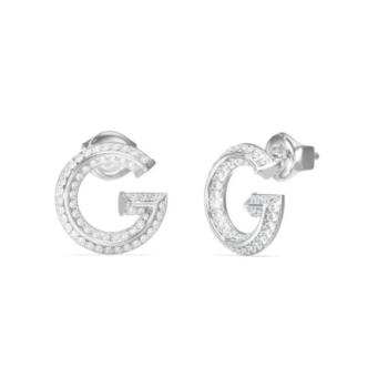 GUESS G Crystal Stud Earrings Silver Tone – JUBE05443JWYGT-U  