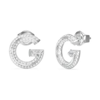 GUESS G Crystal Stud Earrings Silver Tone – JUBE05443JWYGT-U  