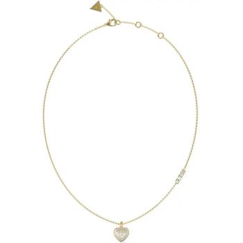 GUESS Gold Amami Mother of Pearl Heart Necklace – UBN04026JWYGWHT  
