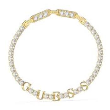 GUESS Gold Crystal Tennis Bracelet JUBB04218JWYGT | Designer Bracelet NZ  