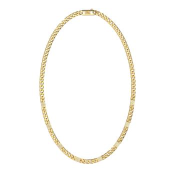 GUESS Gold Tone 4G Curb Chain Pavé Necklace – Statement Logo Chain - JUMN06026JWYGT/U  