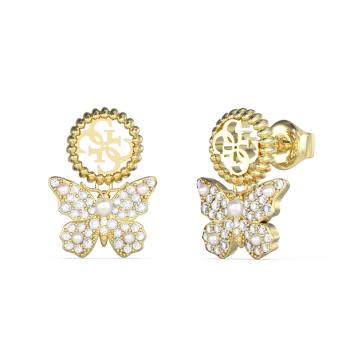 GUESS Gold Tone Crystal Stud Earrings – JUBE06132JWYGTU  