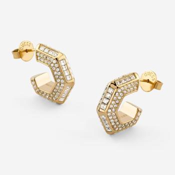 GUESS Lioness Queen Gold Crystal Earrings – JUBE06188JW-YG  