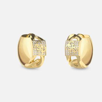 GUESS Mainline 15mm 4G Pavé Earrings Gold – Crystal Logo Stud Earrings  