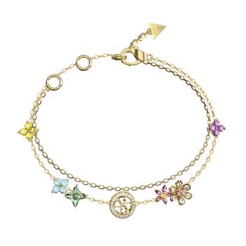 GUESS Secret Garden Floral Crystal Bracelet Gold – JUBB06029JWYGMCS  
