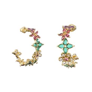 GUESS Secret Garden Gold Multi-Flower Crystal Earrings – JUBE06031JWYGMCT  