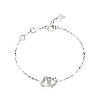 GUESS Steel Crystal Bracelet Silver JUBB06014JWRHL  