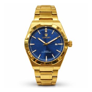 Gents Longbo Gold Tone Watch Blue Dial 40mm – Model 83842GB  