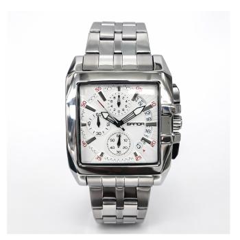 Gents SANDA 5302 Chronograph Watch – White Dial Stainless Steel 44mm  