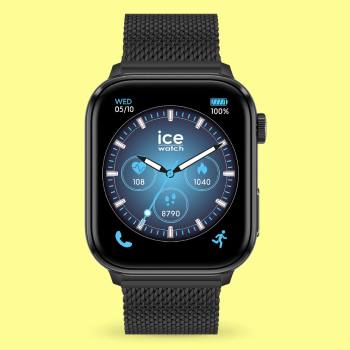 ICE Smart 3.0 Rectangular 1.78 AMOLED GPS Smartwatch Black Milanese Strap - 024300  