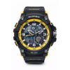 PASNEW Men’s Dual Display Sports Watch 50mm – Analog & Digital | 30M Water Resistant - PSE467YELLOW