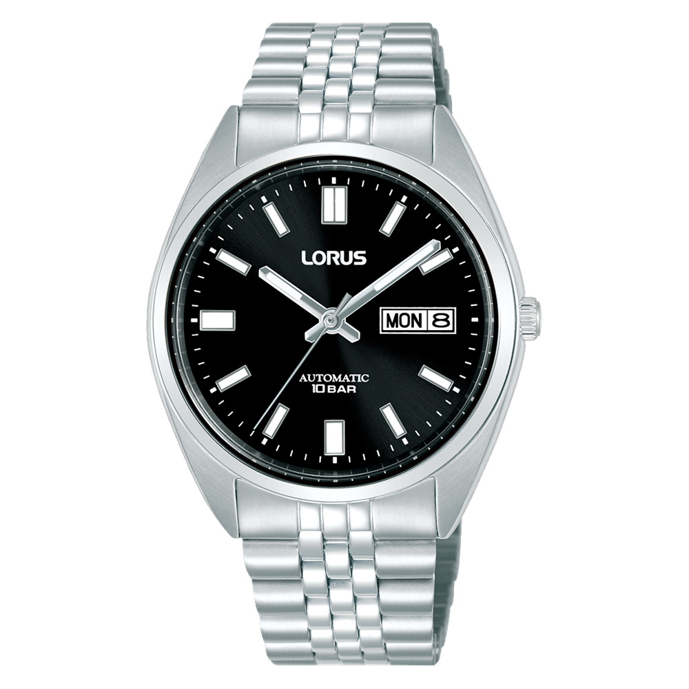 Lorus RL427CX-9 Men's Automatic Watch Black Dial Stainless Steel 39mm  