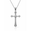 Sterling Silver CZ Cross Pendant with Chain – 16mm x 25mm - XL070324B
