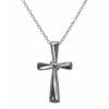 Sterling Silver Cross Pendant with Fine Cable Chain (11.50mm x 15.50mm) - XL070237B