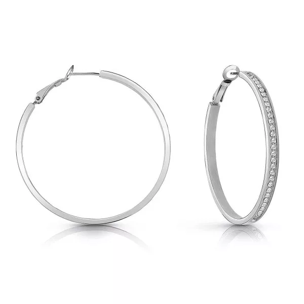 GUESS Color My Day Crystal Hoop Earrings Silver – JUBE02247JWRHT  