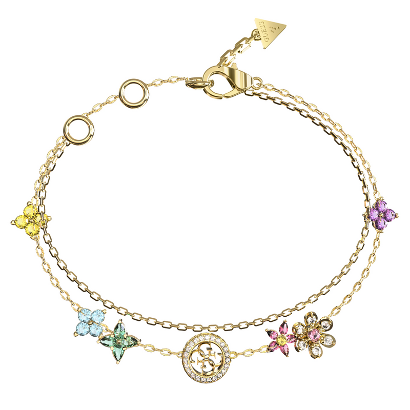 GUESS Secret Garden Floral Crystal Bracelet Gold – JUBB06029JWYGMCS  