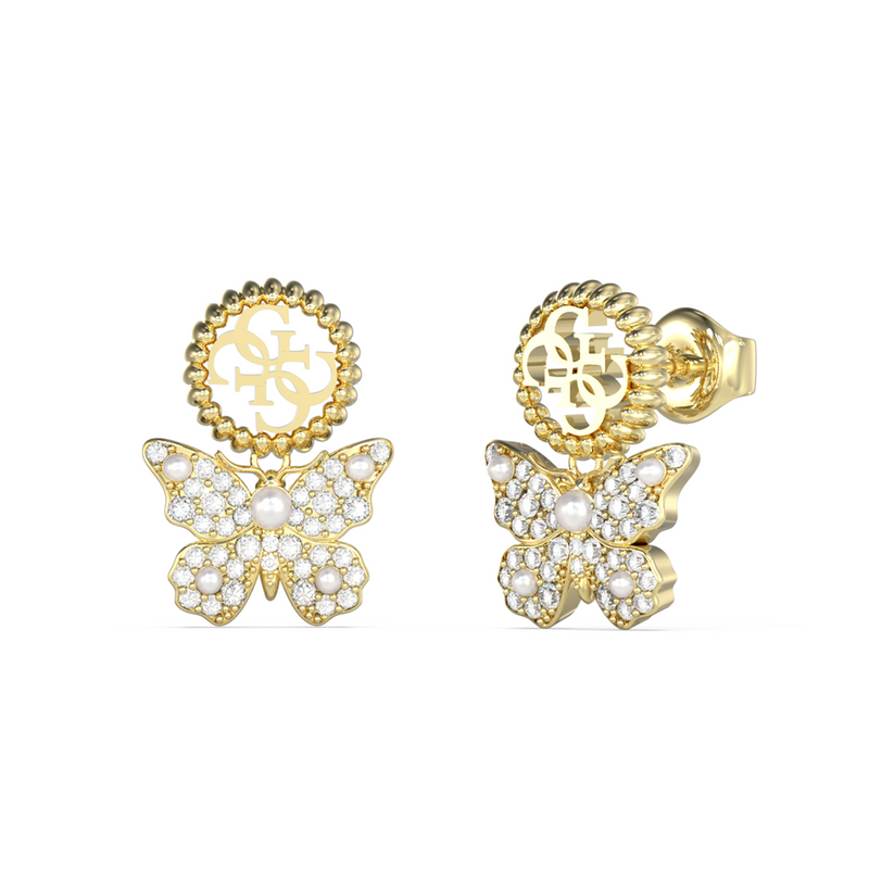 GUESS Gold Tone Crystal Stud Earrings – JUBE06132JWYGTU  