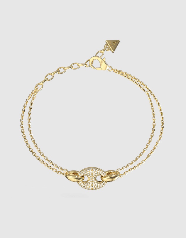 GUESS Marine Pavé Link Bracelet Gold – JUBB06222JWYGL  
