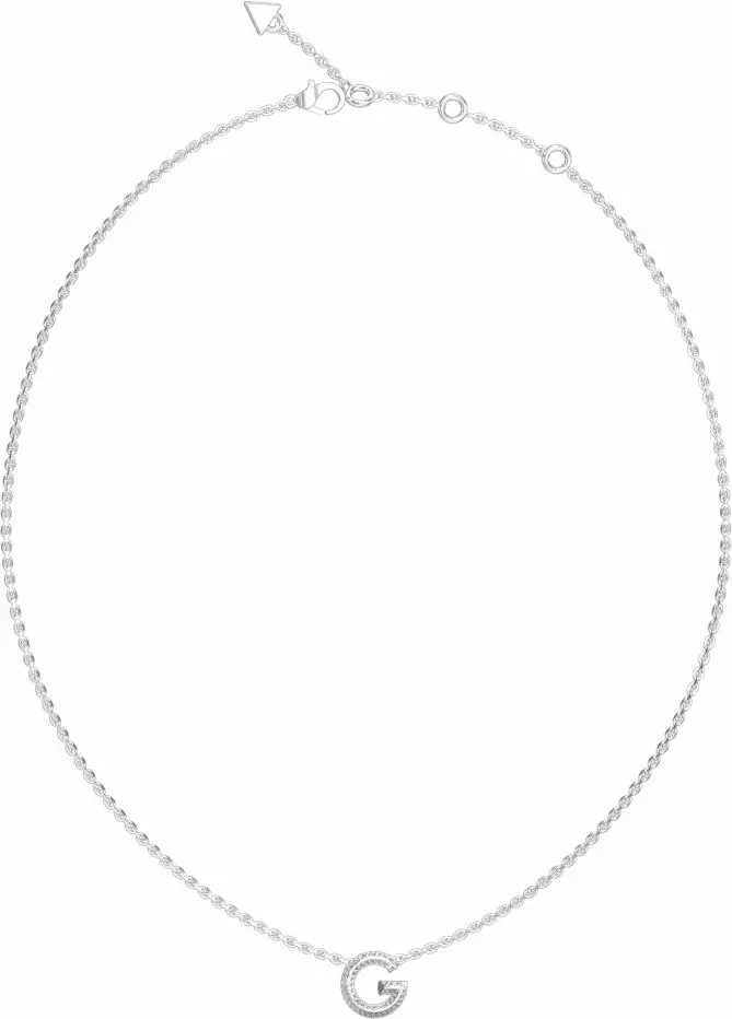 GUESS Silver Tone G Crystal Necklace – JUBN05441JWRHT/U  