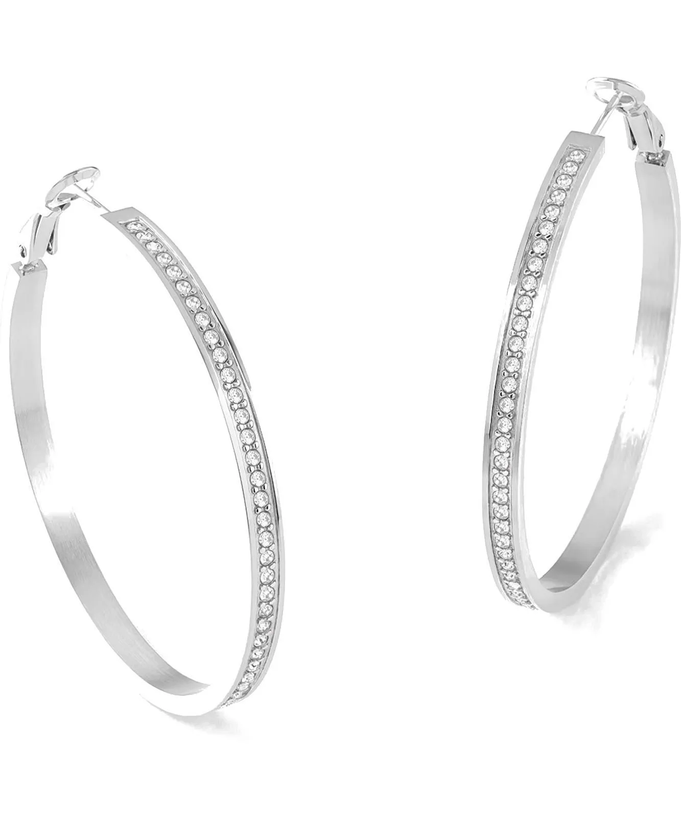 GUESS Color My Day Crystal Hoop Earrings Silver – JUBE02247JWRHT GUESS Color My Day Crystal Hoop Earrings Silver – JUBE02247JWRHT