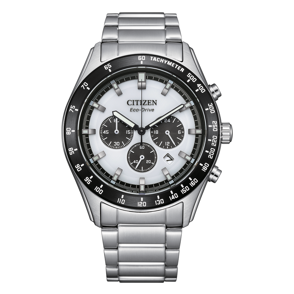Citizen Eco-Drive Chronograph White Dial Stainless Steel Men’s Watch CA4674-58A GUESS Citizen Eco-Drive Chronograph White Dial Stainless Steel Men’s Watch CA4674-58A GUESS