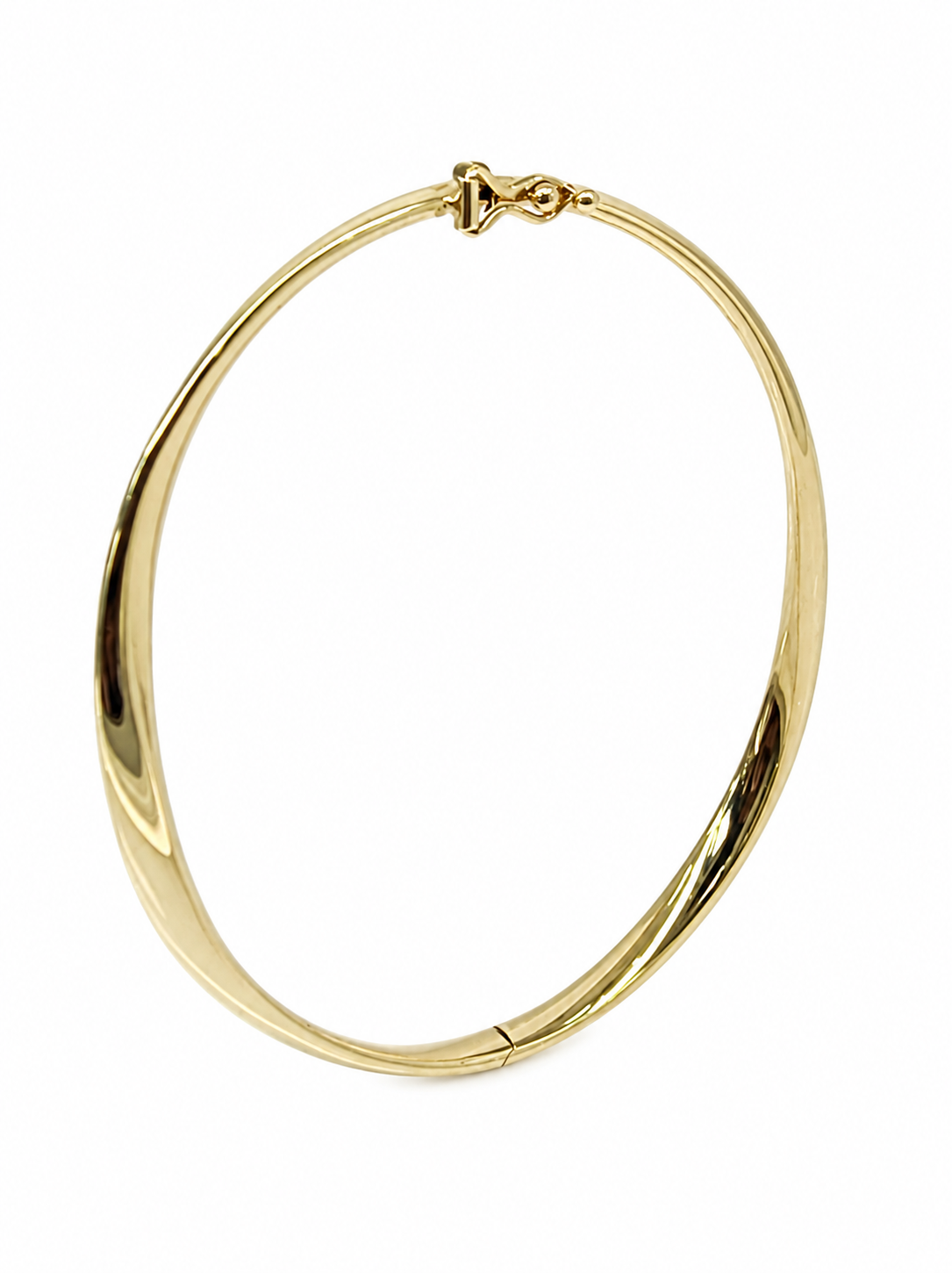 9ct Yellow Gold Italian Made Hollow Hinged Twist Bangle – Graduated Design - AT55Y Seiko 9ct Yellow Gold Italian Made Hollow Hinged Twist Bangle – Graduated Design - AT55Y Seiko