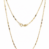 Italian Made 9ct Yellow Gold Tube & Curb Link Necklace and Chain Set 1.35mm – 45cm - BNRXRT3-45