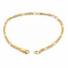 9ct Yellow Gold Italian Made Super Star Link Bracelet 2.50mm – Solid Gold Links – 19cm - BNRA8-4-19