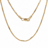 Italian Made 9ct Yellow Gold Octagonal Tube & Wheat Link Chain 45cm - BNC31TC-45