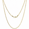 9ct Yellow Gold Italian Made Diamond Cut Round Snail Link Necklace 45cm – 1.45mm - BNL81D-45