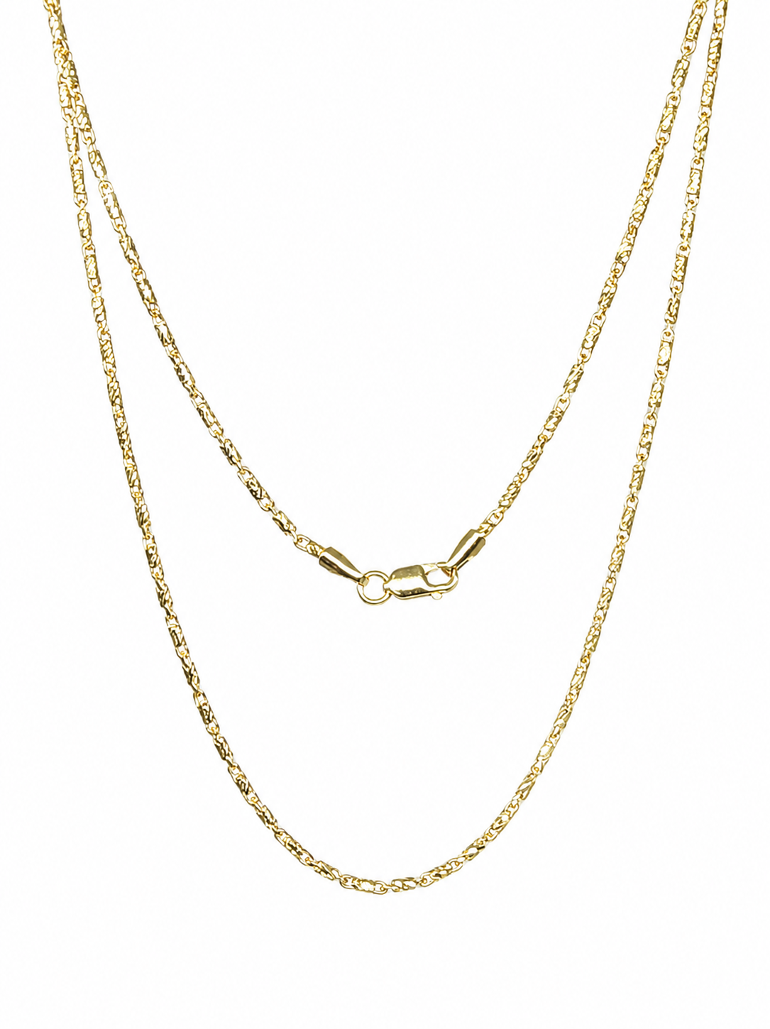 9ct Yellow Gold Italian Made Diamond Cut Round Snail Link Necklace 45cm – 1.45mm - BNL81D-45 Seiko 