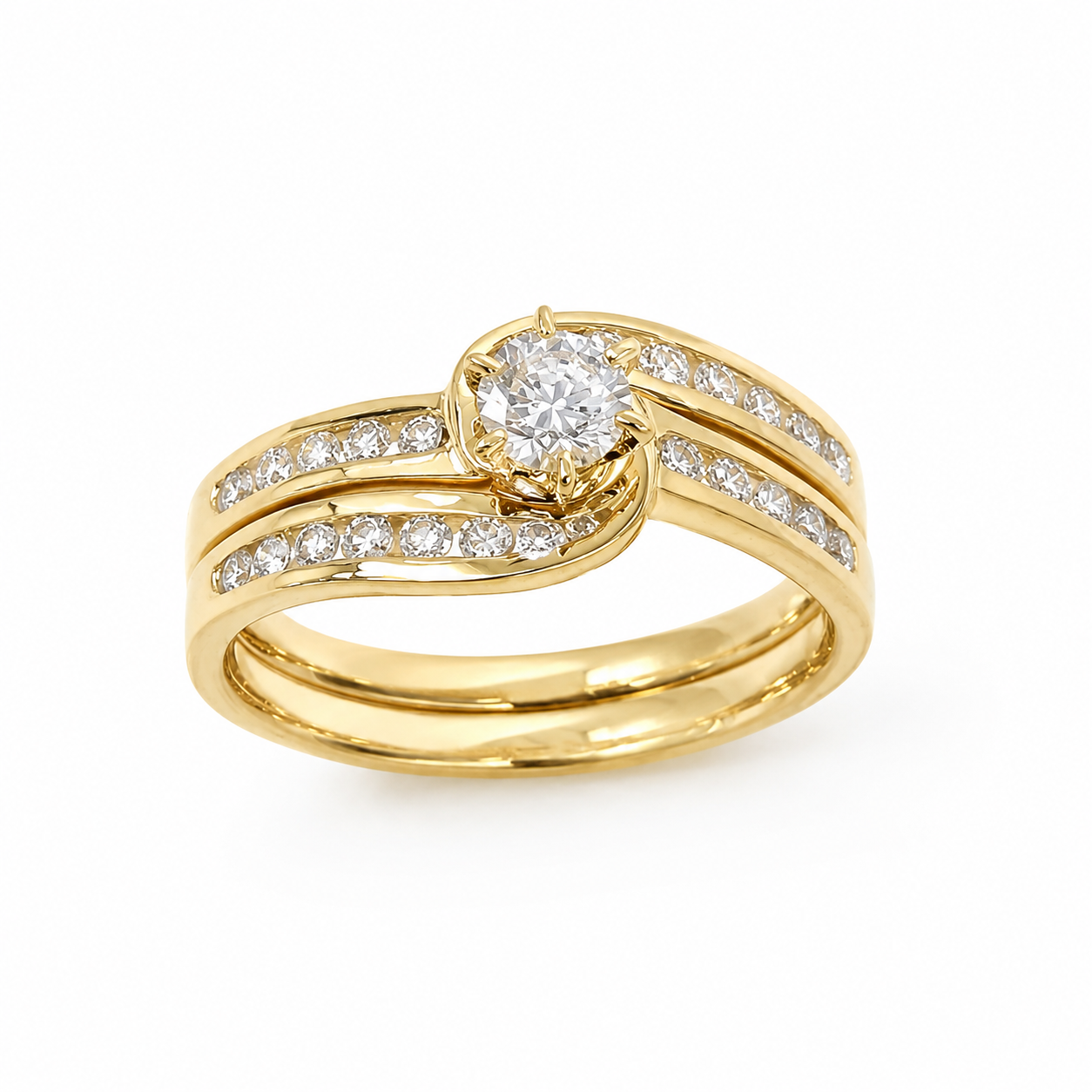 9ct Yellow Gold 2 Piece Bridal Set with 0.91ct Lab Grown Diamonds - 9CTCYR3103AB Seiko 