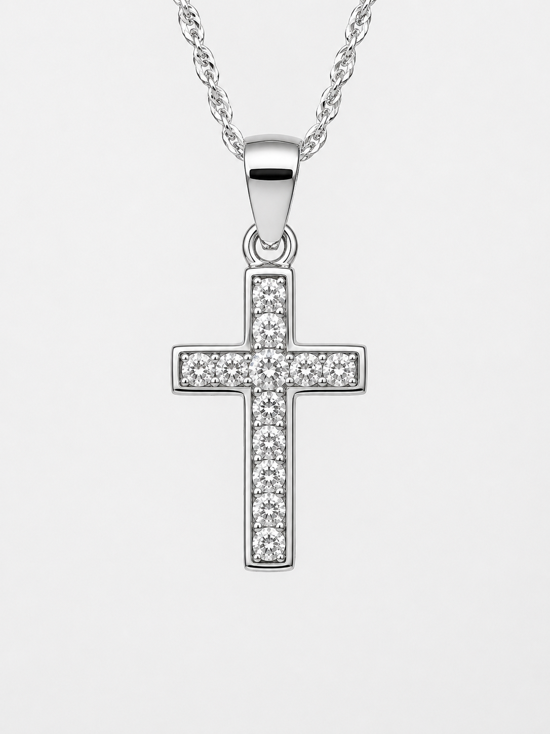 Sterling Silver Cubic Zirconia Cross Pendant with Complimentary Sterling Silver Chain – 10.2mm x 18mm - 18082135 Seiko Sterling Silver Cubic Zirconia Cross Pendant with Complimentary Sterling Silver Chain – 10.2mm x 18mm - 18082135 Seiko