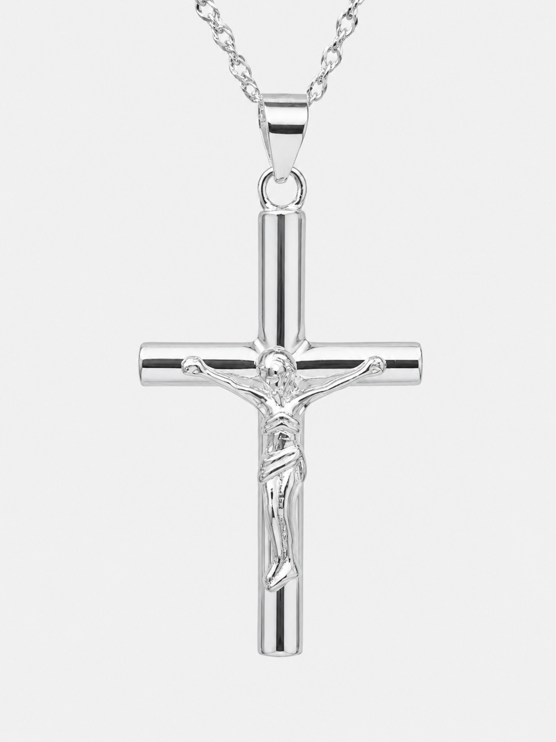 Sterling Silver Crucifix Cross Pendant with Complimentary Sterling Silver Chain – 20mm x 35mm - 18044283 Seiko Sterling Silver Crucifix Cross Pendant with Complimentary Sterling Silver Chain – 20mm x 35mm - 18044283 Seiko