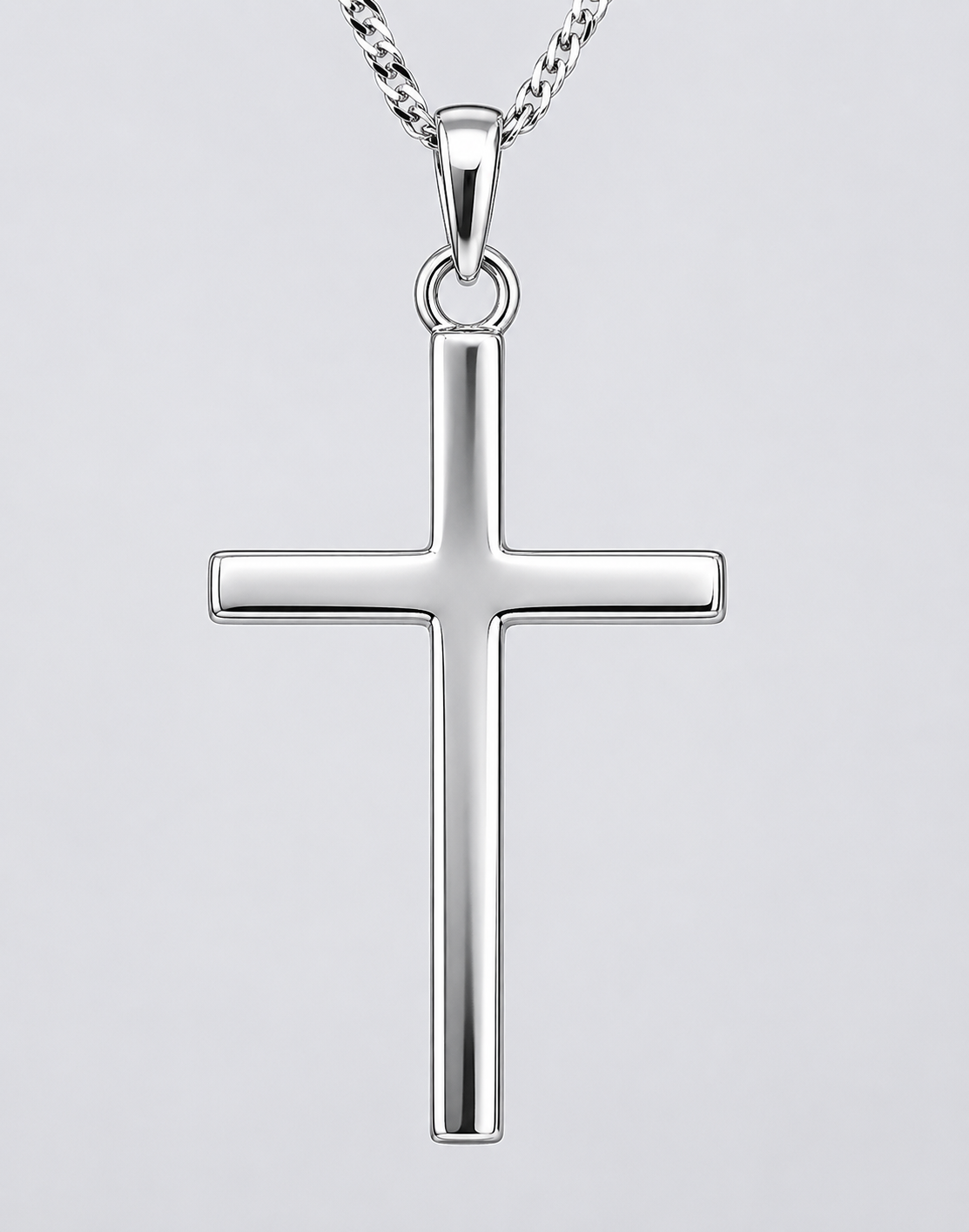 Sterling Silver Plain Cross Pendant 18mm x 33mm with Complimentary Sterling Silver Chain - 18079163 Seiko Sterling Silver Plain Cross Pendant 18mm x 33mm with Complimentary Sterling Silver Chain - 18079163 Seiko