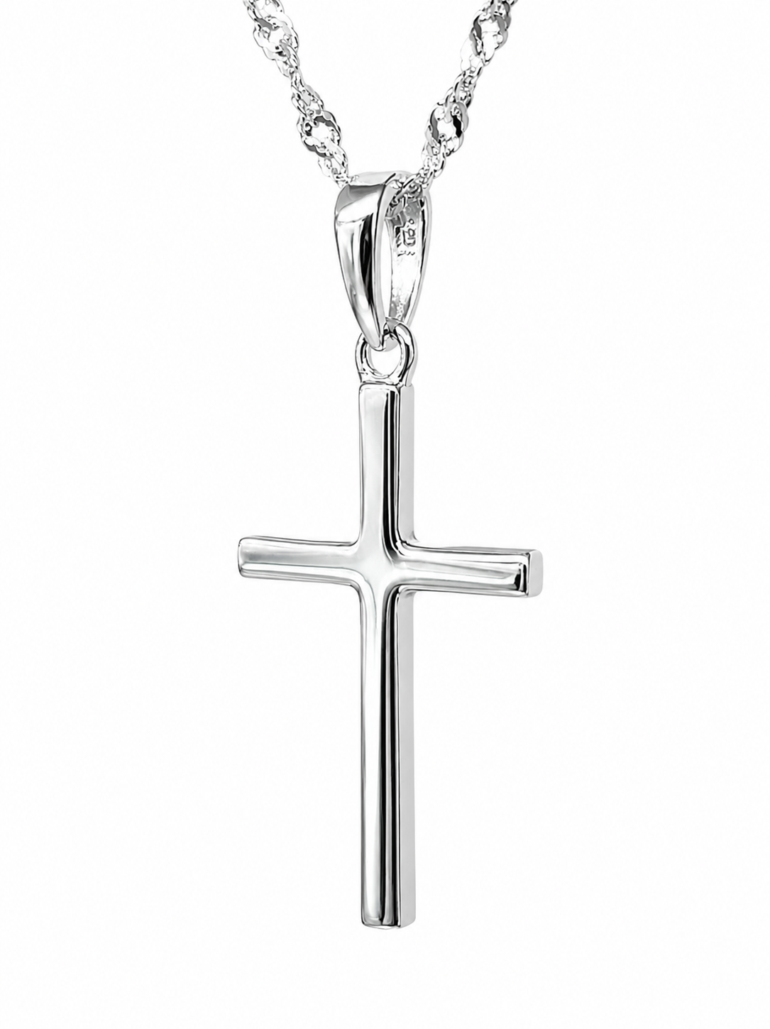 Sterling Silver Plain Cross Pendant with Complimentary Sterling Silver Chain – 12mm x 22mm - 18091133/18089132 Seiko Sterling Silver Plain Cross Pendant with Complimentary Sterling Silver Chain – 12mm x 22mm - 18091133/18089132 Seiko