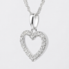 Sterling Silver Open Heart Cubic Zirconia Pendant with Complimentary Sterling Silver Chain - 18009030