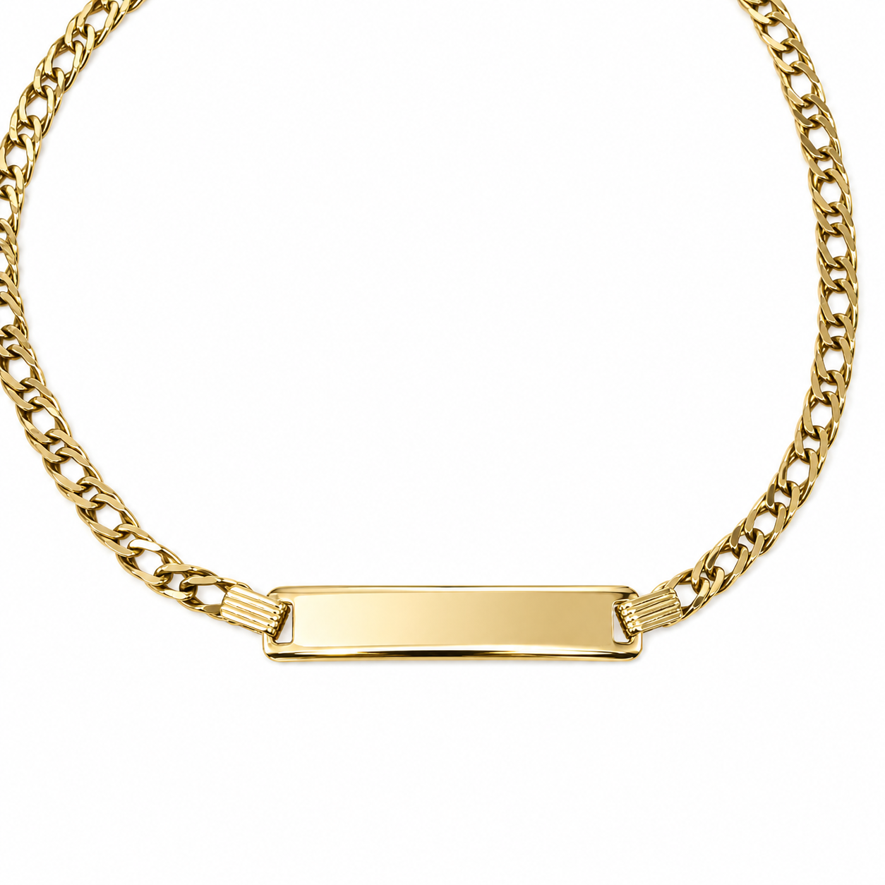 9ct Yellow Gold Double Link ID Bracelet 19cm - 9CTDTZID Seiko 9ct Yellow Gold Double Link ID Bracelet 19cm - 9CTDTZID Seiko
