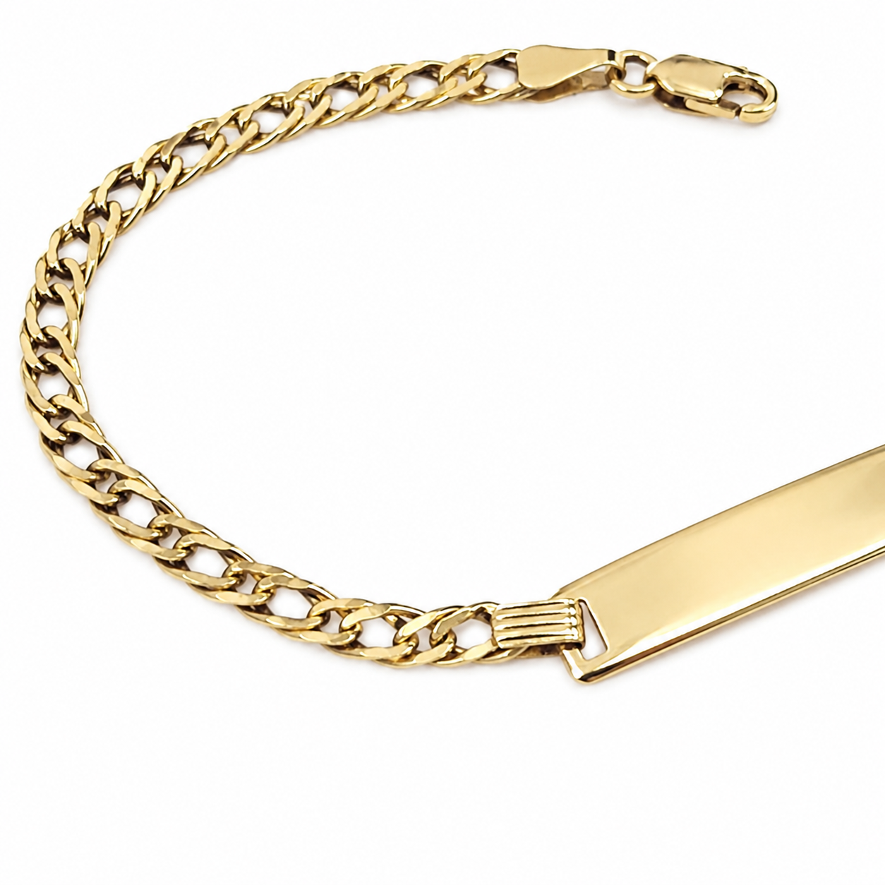 9ct Yellow Gold Double Link ID Bracelet 19cm - 9CTDTZID Seiko 9ct Yellow Gold Double Link ID Bracelet 19cm - 9CTDTZID Seiko