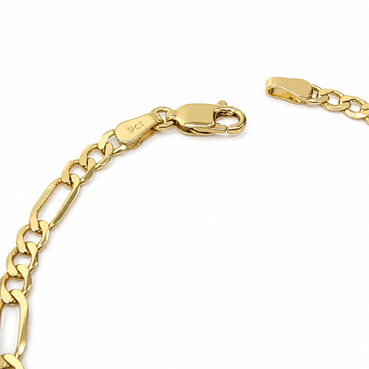 9ct Yellow Gold Figaro ID Bracelet 19cm - 9KFGZ0806 Seiko 9ct Yellow Gold Figaro ID Bracelet 19cm - 9KFGZ0806 Seiko