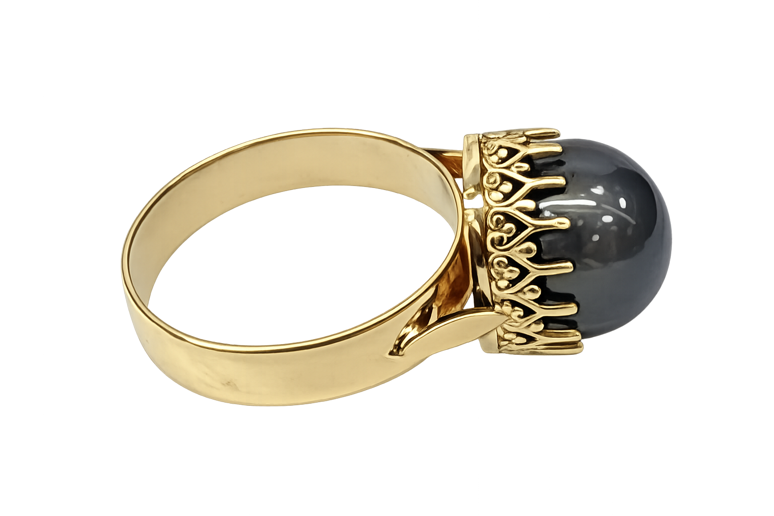 9ct Yellow Gold 12mm Tahitian Black Pearl Ring – Deep Grey Pearl with Peacock Overtones - 9CTYLZTBP Seiko 9ct Yellow Gold 12mm Tahitian Black Pearl Ring – Deep Grey Pearl with Peacock Overtones - 9CTYLZTBP Seiko