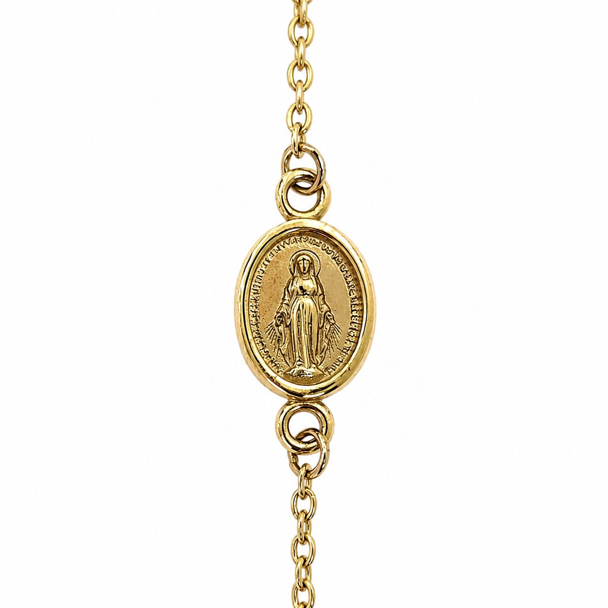 9ct Yellow Gold Miraculous Mary Medal & Puff Heart Adjustable Bracelet 18cm - 1931.9BR Seiko 9ct Yellow Gold Miraculous Mary Medal & Puff Heart Adjustable Bracelet 18cm - 1931.9BR Seiko