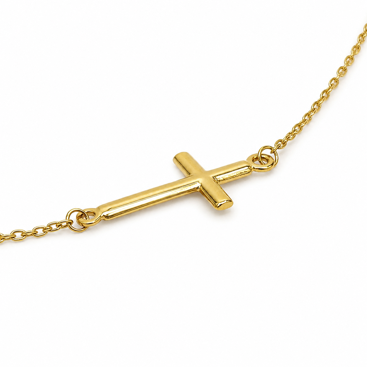 9ct Yellow Gold Cross & Evil Eye Adjustable Bracelet 18.5cm - 1930.9BR Seiko 9ct Yellow Gold Cross & Evil Eye Adjustable Bracelet 18.5cm - 1930.9BR Seiko