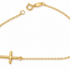 9ct Yellow Gold Cross & Evil Eye Adjustable Bracelet 18.5cm - 1930.9BR